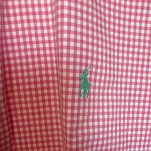 SLIM FIT Polo Ralph Lauren Pink and White Checkered Shirt